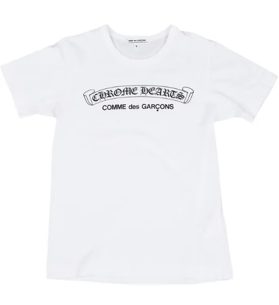 camiseta chrome hearts comme des garçons