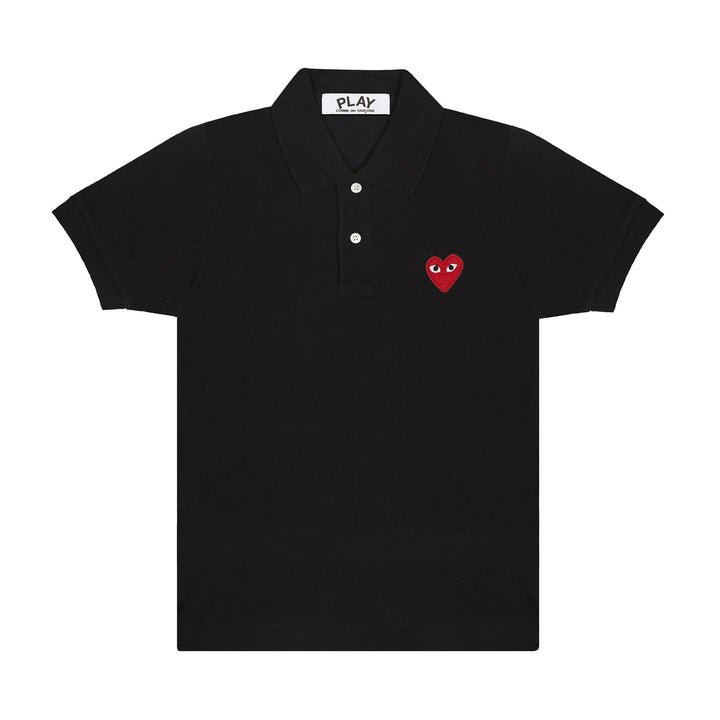 play polo emblema rojo negro