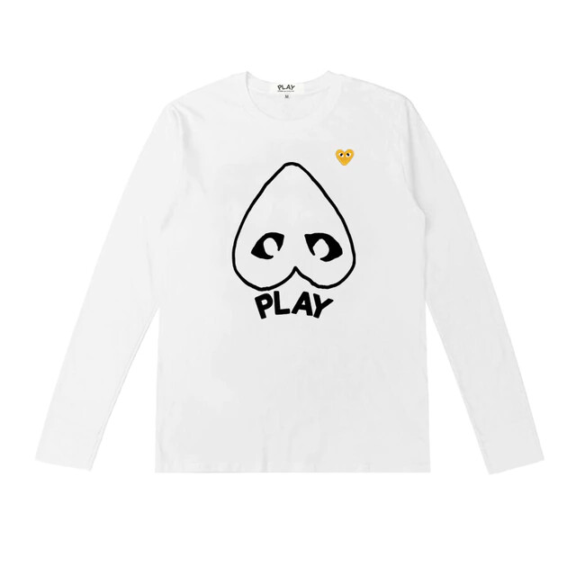 sudadera con logo de corazón amarillo cdg para hombre