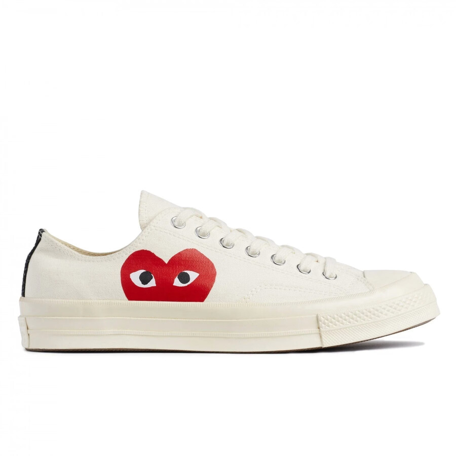 comme des garçons play x converse chuck 70 low blanco